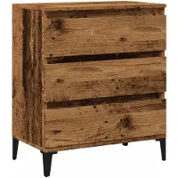 vidaXL Dressoir 60x35x70 cm bewerkt hout oud houtkleurig