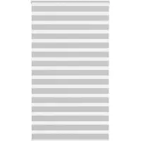 vidaXL Zebra rolgordijn 125x230 cm stofbreedte 120,9 cm lichtgrijs