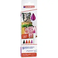 Edding 4600 textile pen set - 5 stuks - warm