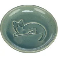 Trixie Voerbak Kat - Keramiek Blauw 14,5cm - Katrelief, 150ml