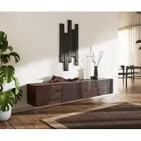 DELIFE TV-meubel Imara 200 cm mangobruin 4 deuren zwevend