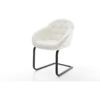DELIFE Sledemodel Gaio-Flex bouclé zacht beige sledemodel vlak zwart