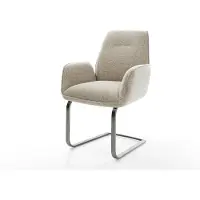 DELIFE Sledemodel Zoa-Flex geweven stof beige sledemodel vlak grafiet pocketveer kern