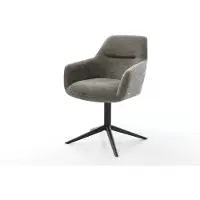DELIFE Draaistoel Pejo-Flex bouclé zacht mud kruispoot zwart 360° draaibaar rocker-functie pocketveer kern