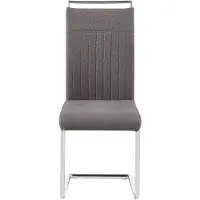 CARO-Möbel Eetkamerstoelen ERICA, set van 4 - donkergrijs