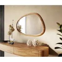 DELIFE Spiegel Cermin 90x60 cm Acacia Aura