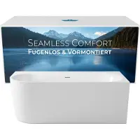 Calmwaters Seamless Comfort - Badkuip - 160 x 75 cm - Links - Set Schort