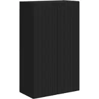 vidaXL TV Wandkast 59,5 x 31 x 100 cm Zwart Bewerkt hout