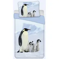 BrandMac Beddengoedset met pinguinmotief, 135 x 200 cm, 80 x 80 cm, 100% katoen