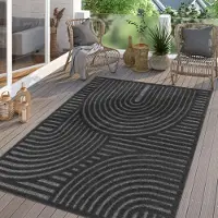 TT Home Binnen- en buitentapijt Weerbestendig Balkon Keuken Woonkamer Tapijt Geometrisch 3D