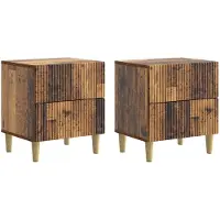 vidaXL Nachtkastje 2 st Oud hout 43 x 34,5 x 48 cm Bewerkt hout