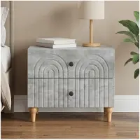 vidaXL Nachtkastje met lade Betongrijs 62 x 34,5 x 48 cm Bewerkt hout