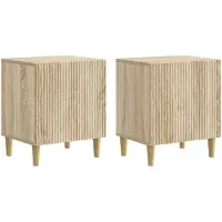 vidaXL Nachtkastje 2 st Sonoma Eiken 43 x 34,5 x 50 cm Bewerkt hout