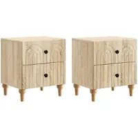 vidaXL Nachtkastje 2 st Sonoma Eiken 43 x 34,5 x 48 cm Bewerkt hout