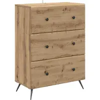 vidaXL Ladekast 66 x 34,5 x 90 cm Bewerkt hout Artisanaal eiken