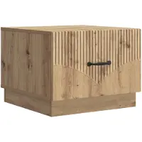 vidaXL Salontafel Artisanaal eiken 49 x 50 x 37 cm Bewerkt hout