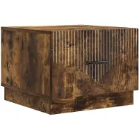 vidaXL Salontafel Gerookt eiken 49 x 50 x 37 cm Bewerkt hout
