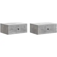 vidaXL Nachtkastje 2 pcs Betongrijs 49 x 34,5 x 20 cm Bewerkt hout