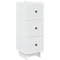 vidaXL Ladekast Wit 33 x 34,5 x 90 cm Bewerkt hout