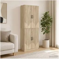 vidaXL Kast Set 2 st Sonoma Eiken Bewerkt hout