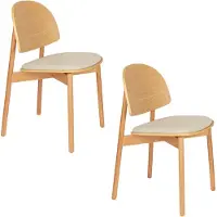 Zuiver Sunrise Eetkamerstoelen Hout Naturel - Set van 2
