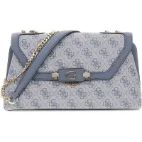 GUESS schoudertas handtas Lindsey Convertible Xbody Flap Slate Logo blauwgrijs