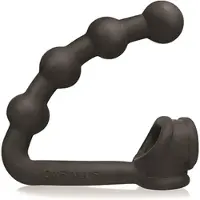 Oxballs - Buttballs - Rekbare Cocksling met Buttplug - Siliconen & TPR - Zwart