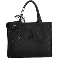 Charm London Bond Avenue Laptoptas - 15.6" laptopvak - afneembare schouderriem - zwart gestipt