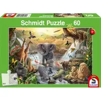 Schmidt - Legpuzzel - Dieren in Afrika - 60 stukjes - Kinderen - vanaf 5 jaar
