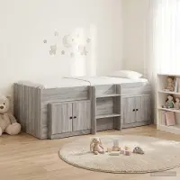 Prolenta Maison Exclusive - Loft bedframe met kast, 3 stuks, Sonoma-grijs houtfineer