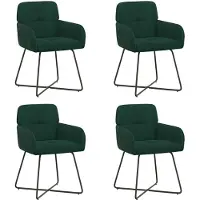 vidaXL Eetstoelen 4 st fluweel Donkergroen 59 x 56,5 x 86 cm