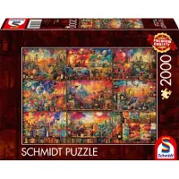 Schmidt - Legpuzzel - Heerlijke tijd, op reis met boeken en wijn - 2000 stukjes - Volwassenen - vanaf 14 jaar