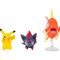 Pokémon - Battle Figure 3 Pack Pikachu, Zorua, Magikarp with Stand