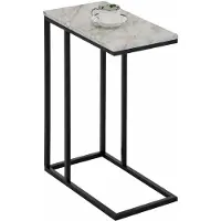 Idimex Bijzettafel DEBORA rechthoekig, marmerwit decor