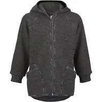 Engel - Baby-Jacke mit Kapuze und Reißverschluß - Wollen vest 98/104, grijs