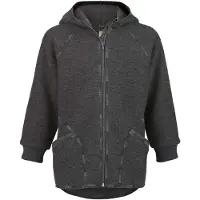 Engel - Baby-Jacke mit Kapuze und Reißverschluß - Wollen vest 74/80, grijs