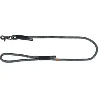 Trixie HONDENRIEM SOFT ROPE ZWART / GRIJS 100X1.3 CM