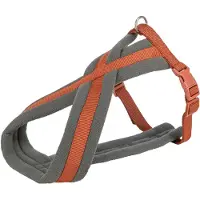 Trixie Hondentuigje Confort Premium Oranje - zacht -verstelbaar borst 38--67 cm - nek tot +- 28 cm- positie buikriem in 2 standen instelbaar