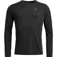 Ortovox - 185 Rock'N'Wool Long Sleeve - Merino-ondergoed L, zwart