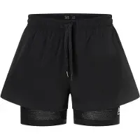 Super.natural - Women's Double Layer Shorts - Short S, zwart