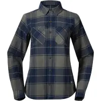 Bergans - Women's Nordmarka Flannel Shirt - Overhemd M, blauw/grijs