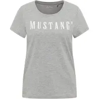 Mustang Shirt 'Alma' grijs gemêleerd / wit
