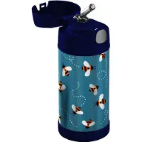Thermos drinkfles FUNTAINER met rietje, bijenprint