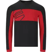 Endurance Havent Fiet-/MTB Longsleeve Heren, zwart/rood M 2023 Wielershirts