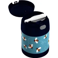 Thermos FUNTAINER geïsoleerde voorraadpot, bijen Inhoud: 0,3 liter, dubbelwandig roestvrij staal, Opbergblikken