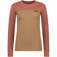 Mons Royale Yotei Merino, thermoshirt, dames, pink/bruin