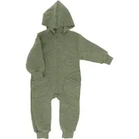 Engel - Baby-Overall mit Kapuze und Reißverschluss - Overall 86/92, olijfgroen