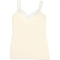 Engel - Women's Top mit Spitze - Zijden ondergoed 42/44, wit