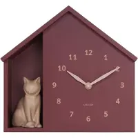 Karlsson Klok Sitting Cat Burgundy Red