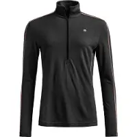 Ortovox - Women's 185 Rock'N'Wool Zip Neck - Merino-ondergoed S, zwart